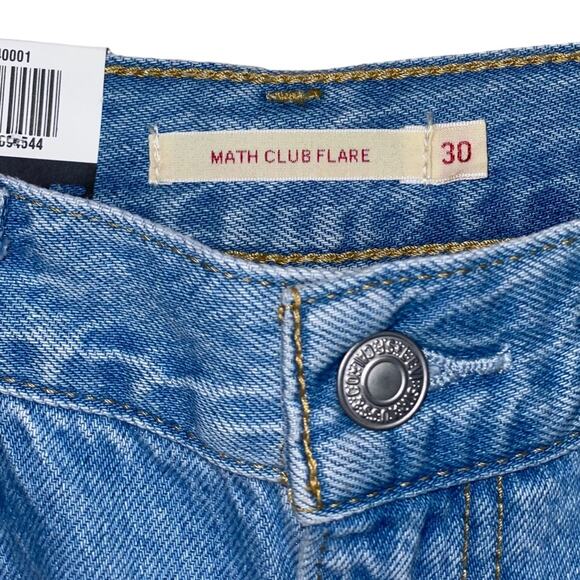 NWT Levi’s Math Club Flare High Rise Crop Jeans Denim in Light Wash Size 30 - Picture 8 of 11